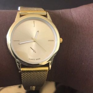 Unisex Chronograph Gold Watch